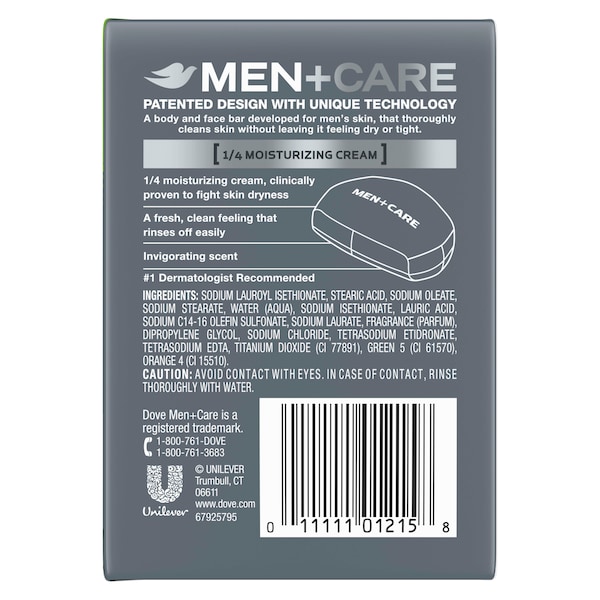 Dove Men+Care Extra Fresh Body And Face Soap Bar 4 Oz. Bar, PK48